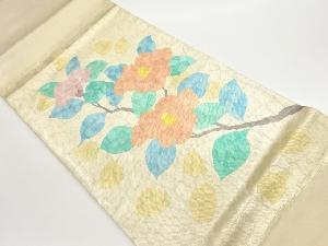 金彩椿模様袋帯